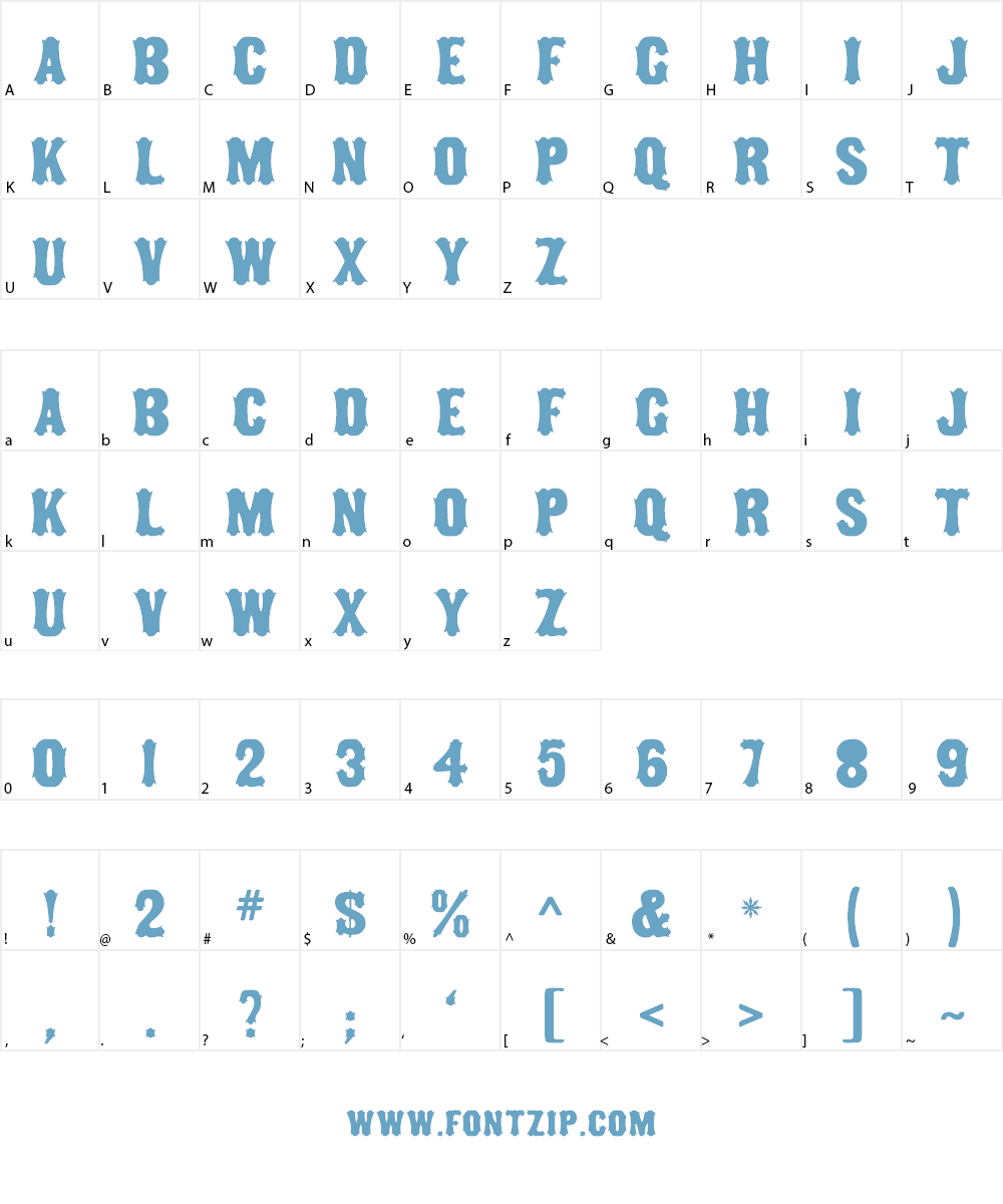Tuscan MF Font Character